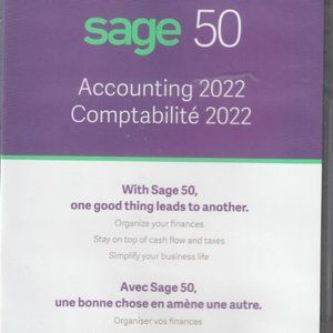 Genuine Sage 50 PRO 2022 Accounting with 1 year customer support